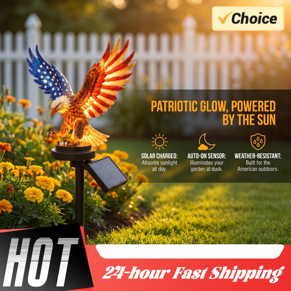 Yard Lighting Decor - Eagle Solar Lights Waterproof Decorative American