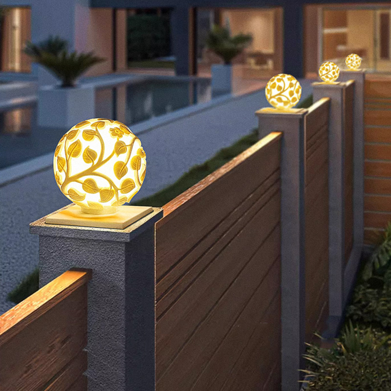 Lighting Decor Outdoor - Outdoor column lights solar LED column