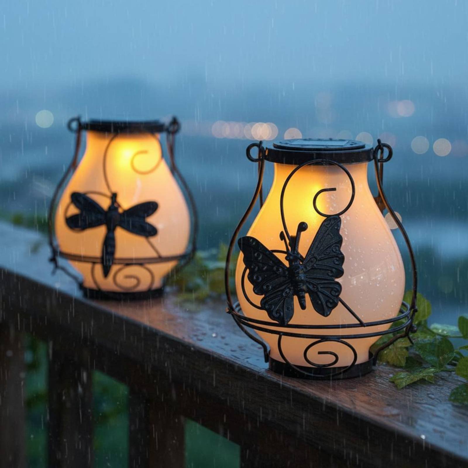 Lighting Decor Outdoor - Solar Butterfly Lantern Waterproof Butterfly Solar
