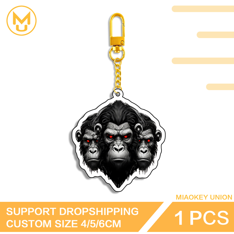 Union Lighting & Decor Reviews - Three Chimpanzee Heads Keyring Lighting Furry