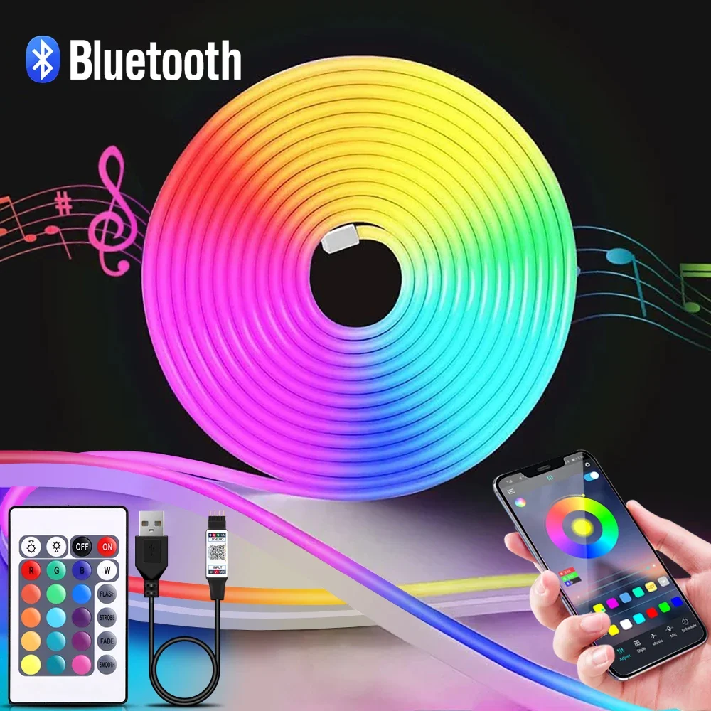 Lighting Decoration Ideas - 1-5m RGB LED Neon Strip Light