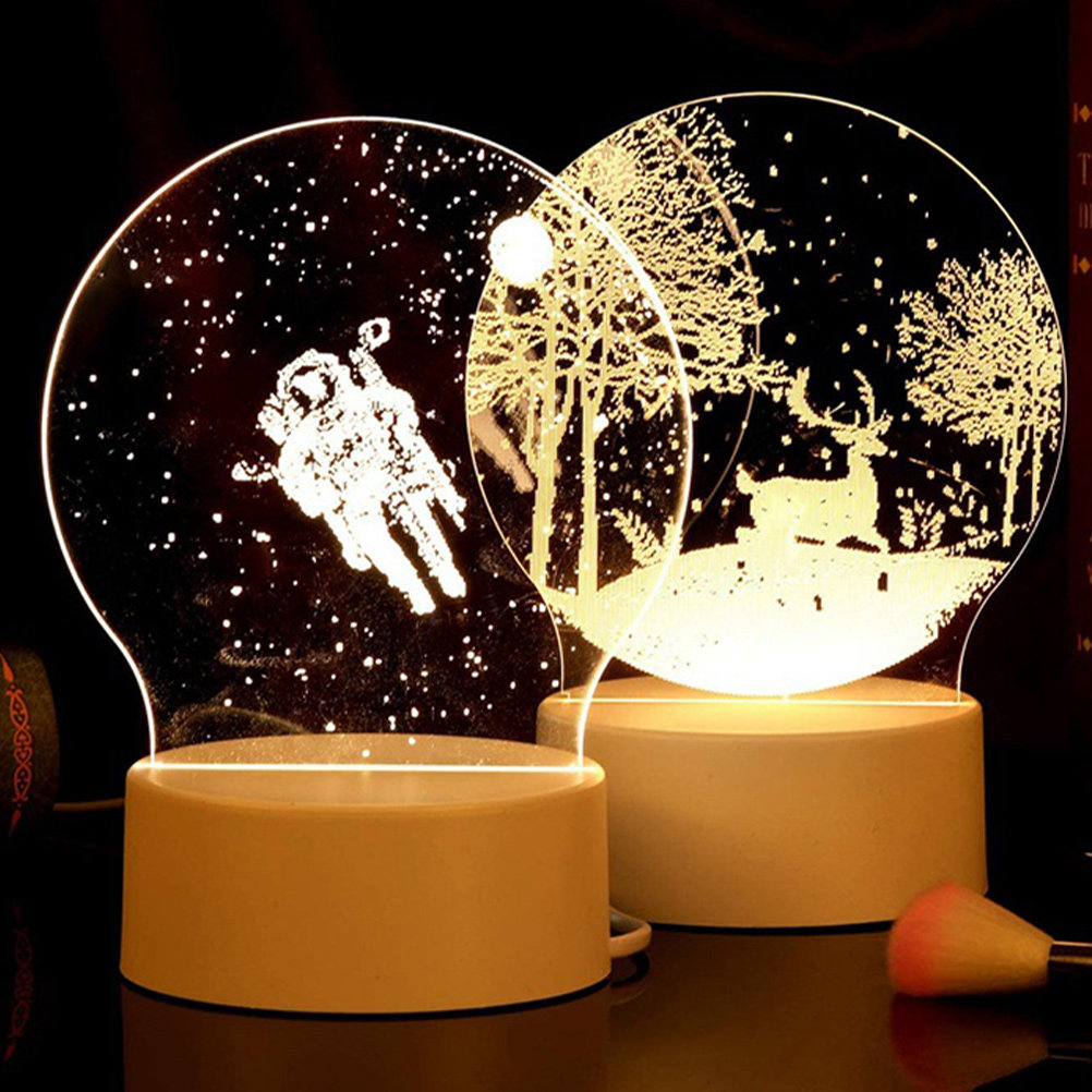 5Pcs Round Acrylic LED Lamp Sh - Bedroom Lighting Decor Ideas ulasan dan harga