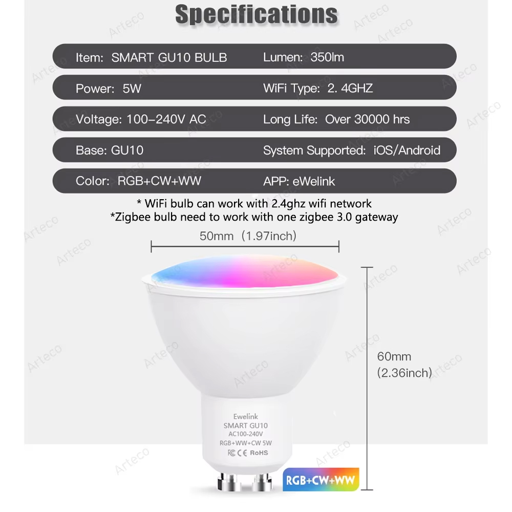 Ewelink GU10 Zigbee LED Bulbs  - Philips Bulb Hue ulasan dan harga
