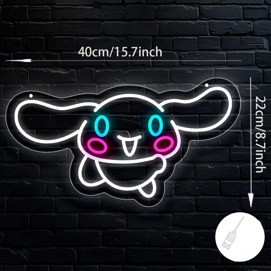 Cute Rabbit Neon Light Sign US - Bedroom Lighting Decor Ideas ulasan dan harga