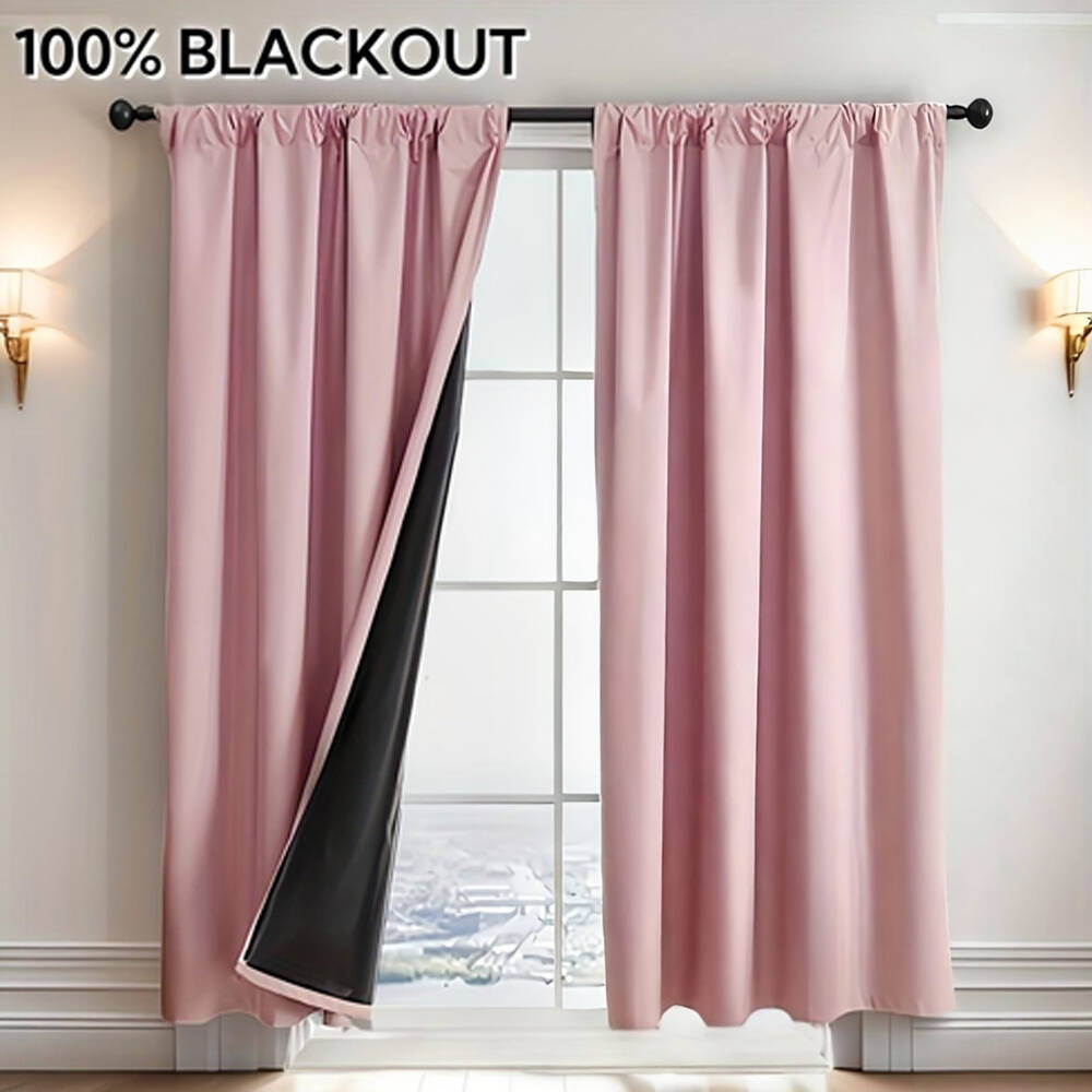 1pc 100% Blackout Curtain with - Lighting Decoration Ideas ulasan dan harga