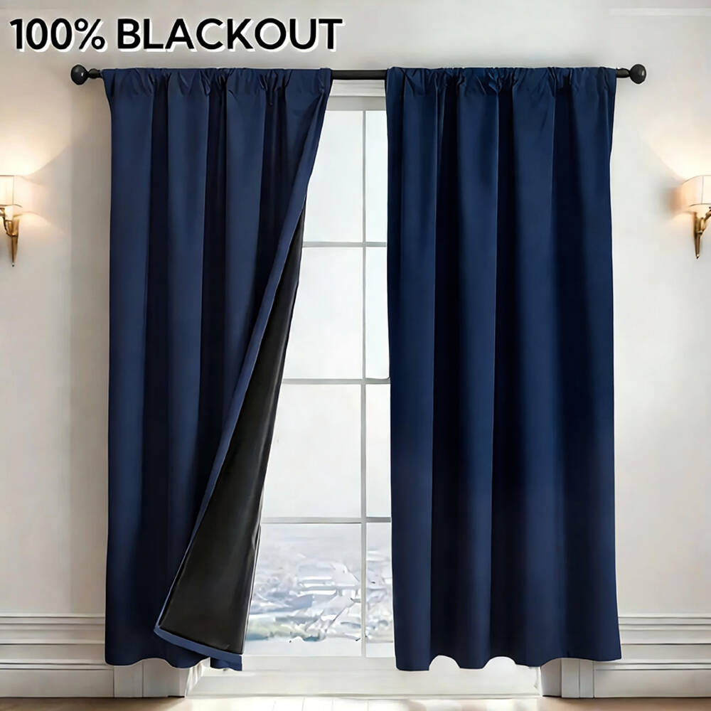 1pc 100% Blackout Curtain with - Lighting Decoration Ideas ulasan dan harga