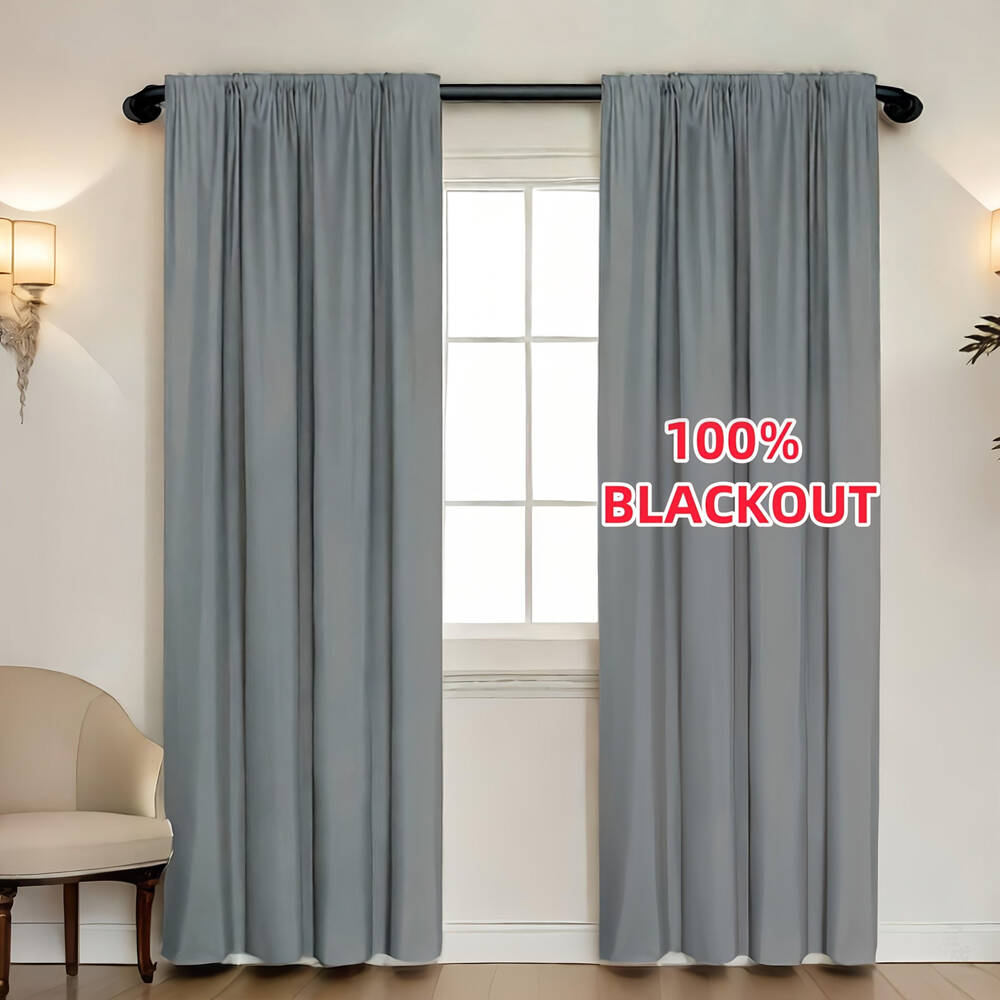 1pc 100% Blackout Curtain with - Lighting Decoration Ideas ulasan dan harga