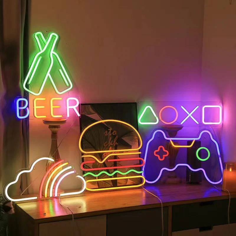 Game Neon Night Light Signs fo - Bedroom Lighting Decor Ideas ulasan dan harga