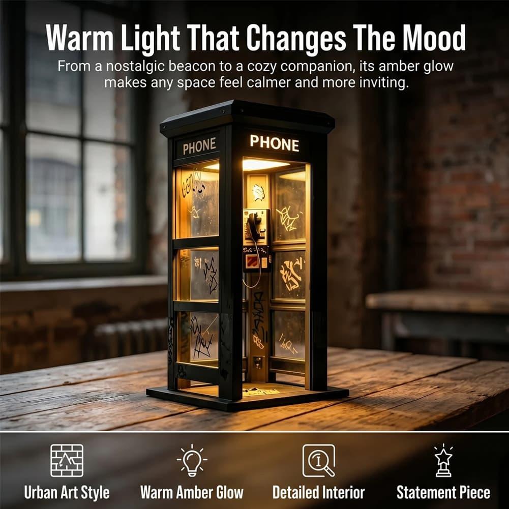 Retro Graffiti Phone Booth Tab - Lighting Decoration Ideas ulasan dan harga