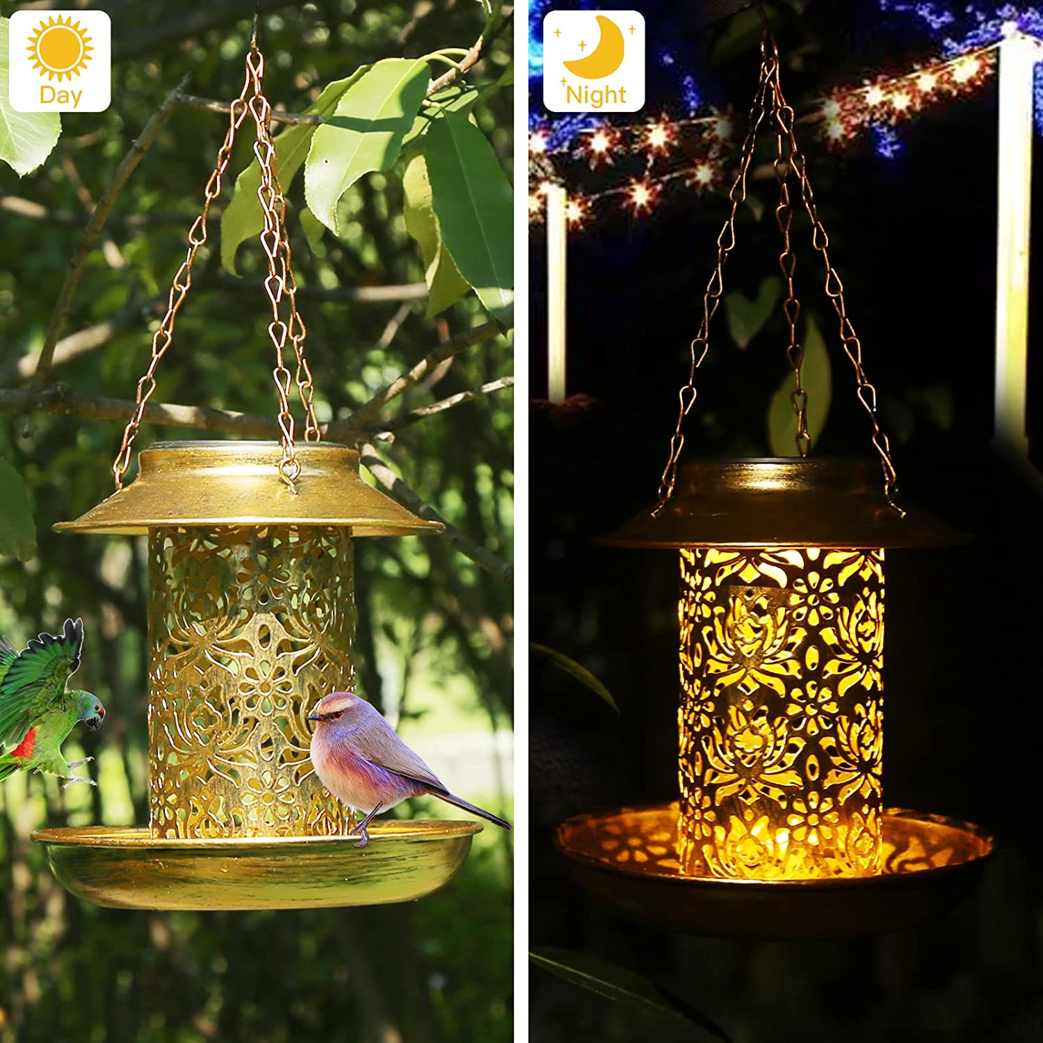 Solar Bird Feeder Metal Outdoo - Outdoor Lighting Decor Ideas ulasan dan harga