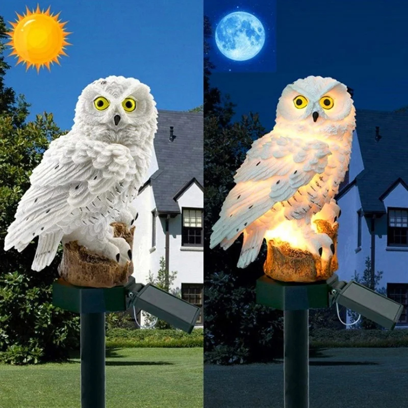 Solar Owl Statue Garden Light  - Lighting Decoration Ideas ulasan dan harga