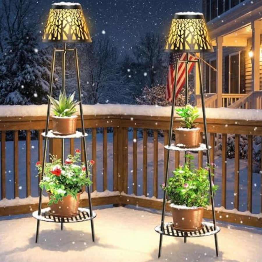 2 Pack Outdoor Solar Floor Lam - Lighting Decor Outdoor ulasan dan harga