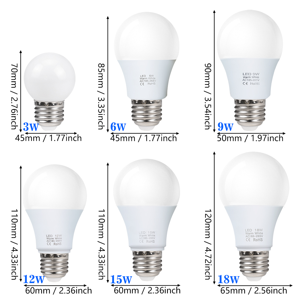 10pcs E27 LED Light Bulbs 220V - Philips Bulb Hue ulasan dan harga