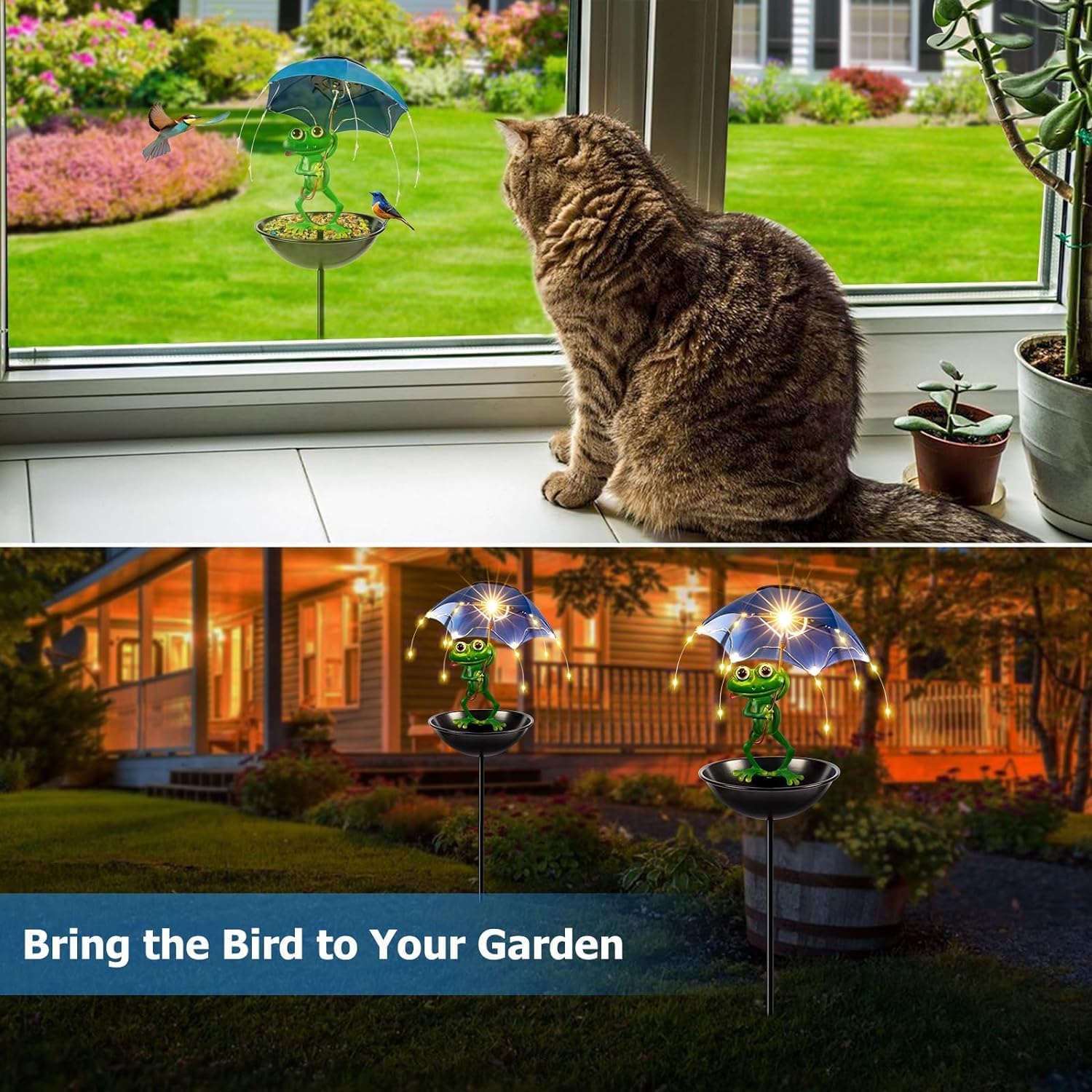 Solar Bird Feeder Metal Outdoo - Outdoor Lighting Decor Ideas ulasan dan harga