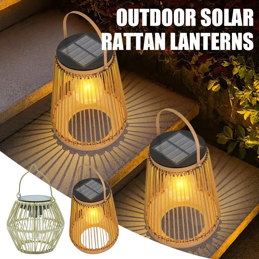 IP65 Waterproof Solar Rattan L - Lighting Decor Outdoor ulasan dan harga