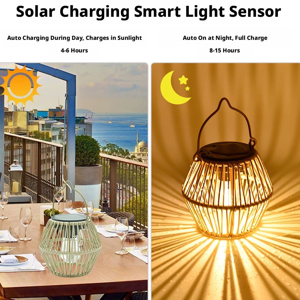 IP65 Waterproof Solar Rattan L - Lighting Decor Outdoor ulasan dan harga